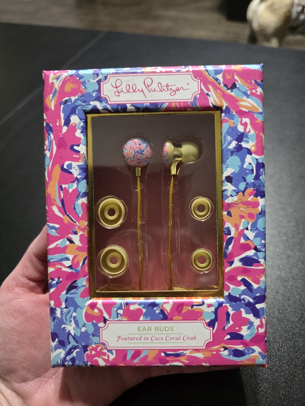 NIB Lilly Pulitzer Earbuds in Coco Coral Crab